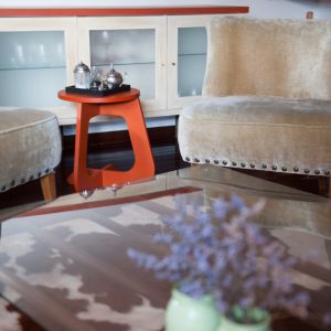 TABU color orange side table - taburete stool TABUHOME®